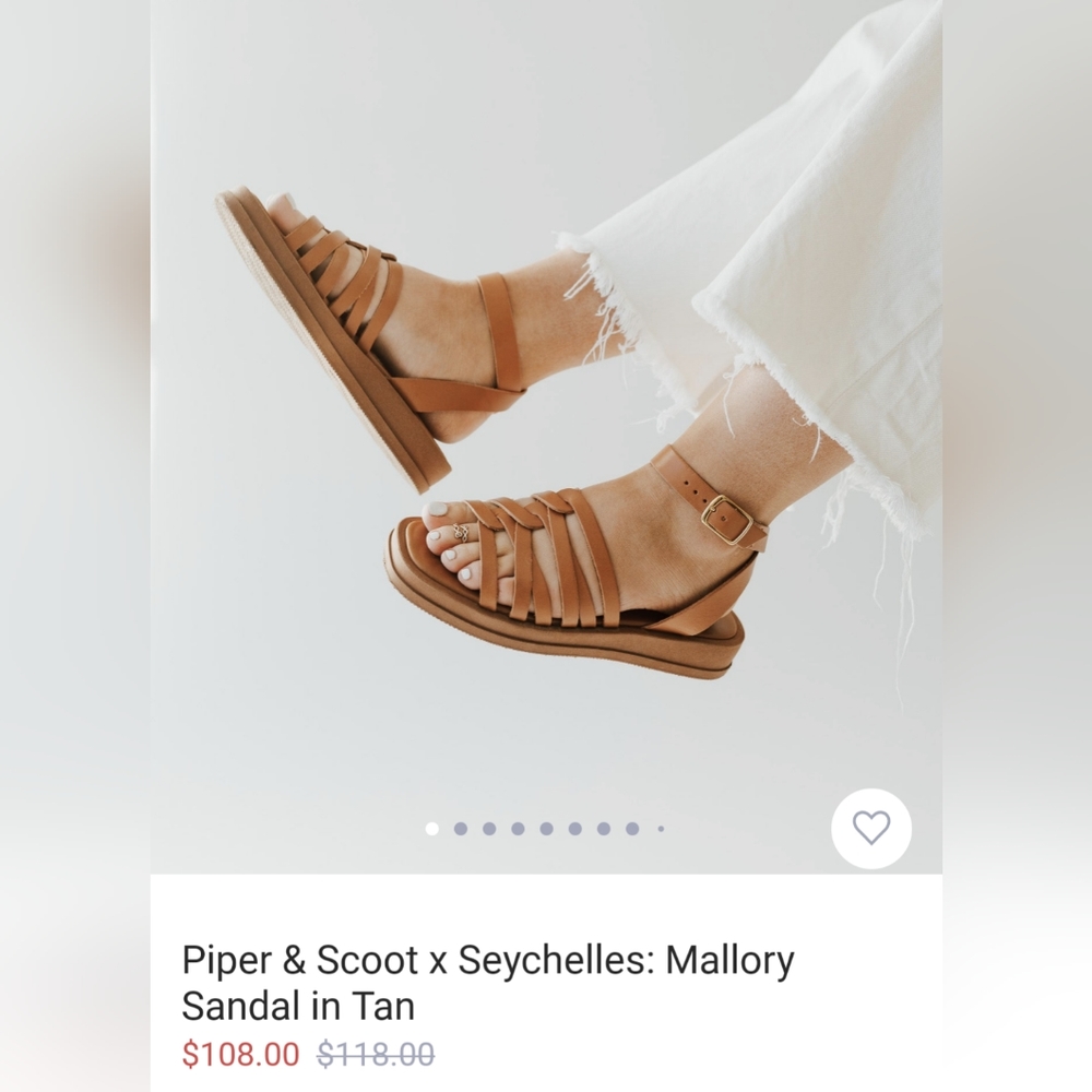 Seychelles for Piper & Scoot | Mallory Sandal | Tan Size 7